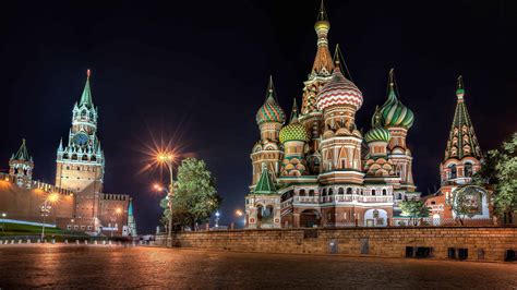 Red Square At Night Moscow Russia Uhd 4k Wallpaper Pixelz
