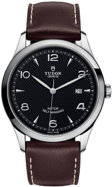Tudor 1926 41mm Black Dial Leather Strap Mens Watch M91650 0008