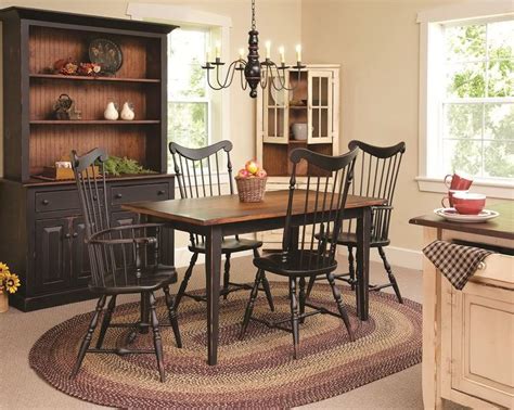 Comfy, cozy, and full of charm, rustic farmhouse style is more popular than ever. primitive kitchen | Primitive Dining Table Chairs Set ...