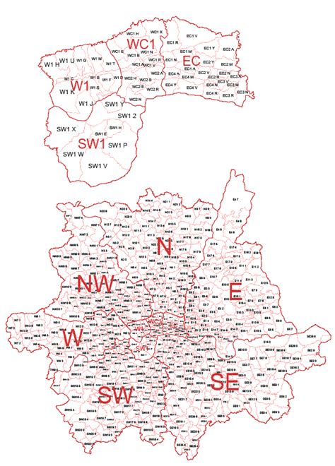 London Postcode Areas Map Cammi Corinna