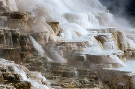 Upper Terrace Mammoth Hot Springs Yellowstone Stock Image Image Of