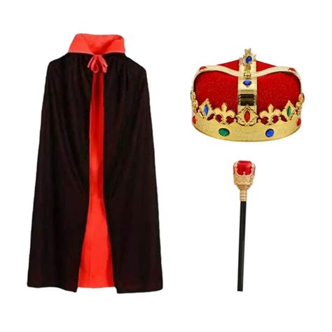King Costume For Boys Costume Accessories King Robe Crown Scepter Set