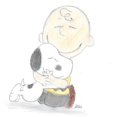 Snoopy Hugging Charlie Brown By Brogararts On Deviantart