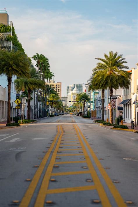 Miami Usa Collins Avenue Editorial Stock Image Image Of Avenue