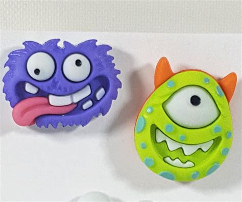 Cute Little Monster Lapel Pins 5 Different Ones By Handmadebyericakren