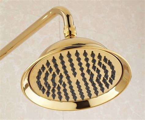 82 Inch Large Round Golden Gold Color Brass Bathroom Rain Rainfall