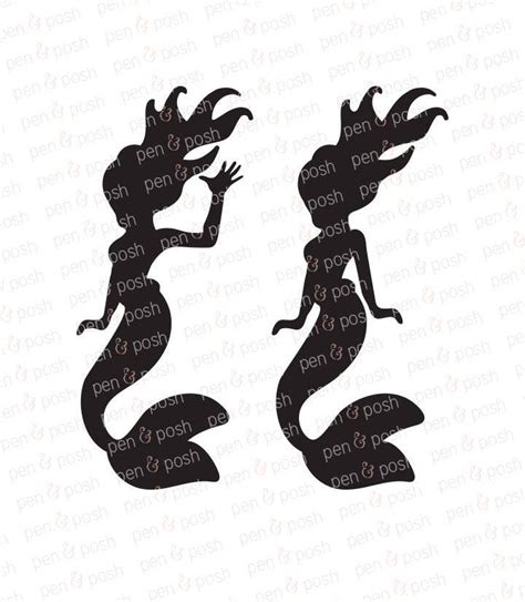 Mermaid Svg Mermaid Dxf Mermaid Clipart Mermaid Cut Etsy