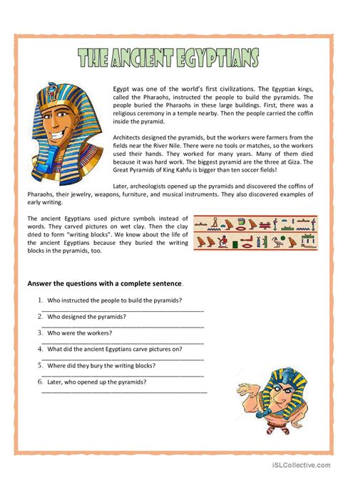 the ancient egyptian english esl worksheets pdf and doc