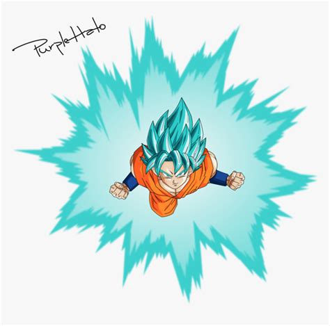 Vector Goku Ssb Aura By Purplehato Goku Ssj Aura Hd Png Download