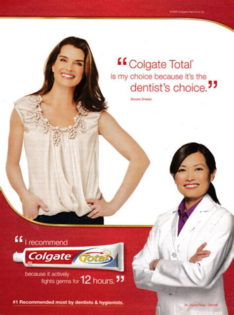 Brooke Shields 1 Page Clipping 2009 Ad For Colgate Toothpaste Ebay