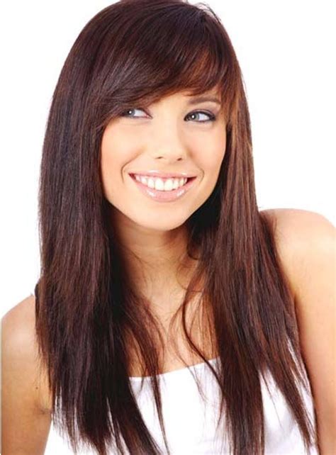 Long Natural Straight Textured Synthetic Hair Capless Women Wig Side