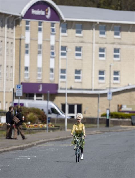 Maisie Williams Rides Bike On Set Of New Sex Pistols Tv Series