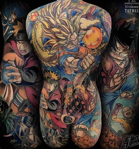 Anime Tattoos Luffy Goku Naruto Bleach Artists Instagram Artist