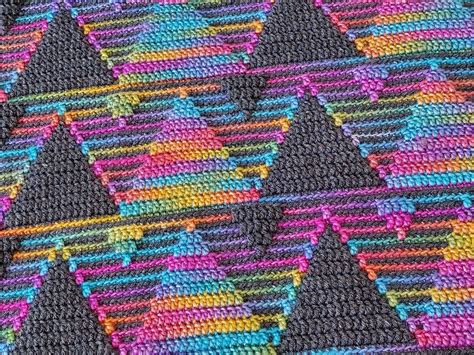 Mosaic Afghanblanket Pattern Behind The Mountains Chart Etsy