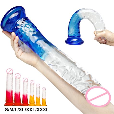 Crystal Jelly Enorme Dildo Realistische Penis Anale Buttplug Sexy