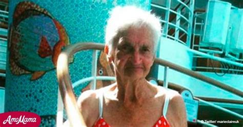 90 Year Old Woman Shows Off Her Body In A Hot Red Bikini Photo Goes