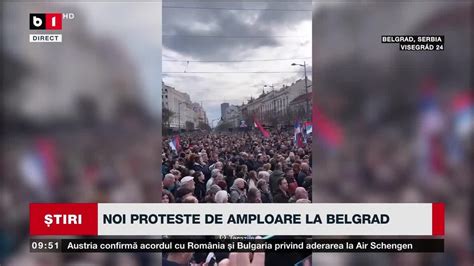 Noi Proteste De Amploare La Belgrad Tiri B Tv Dec Youtube