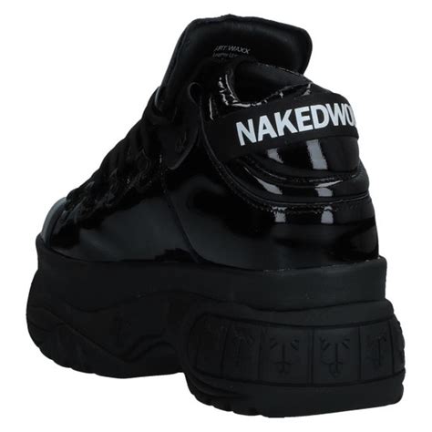 Naked Wolfe Shoes Naked Wolfe Black Patent Leather Platform Sneakers