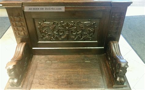 Banking & brokerage bei der postbank: Gründerzeit Truhenbank Bank Mit Löwen Reich Verziert