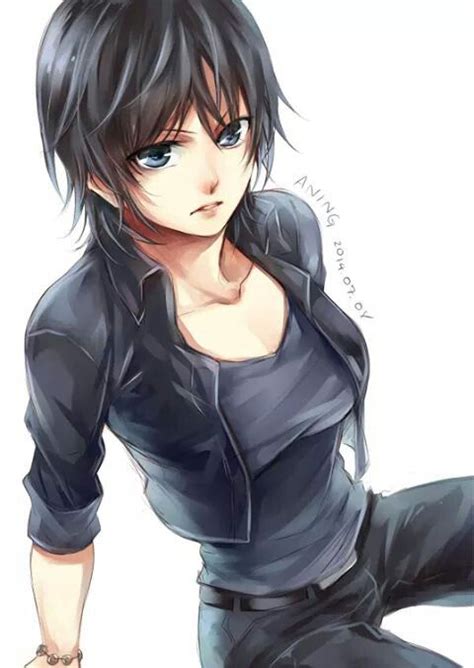 Anime Tomboy With Black Hair Captions Quotes