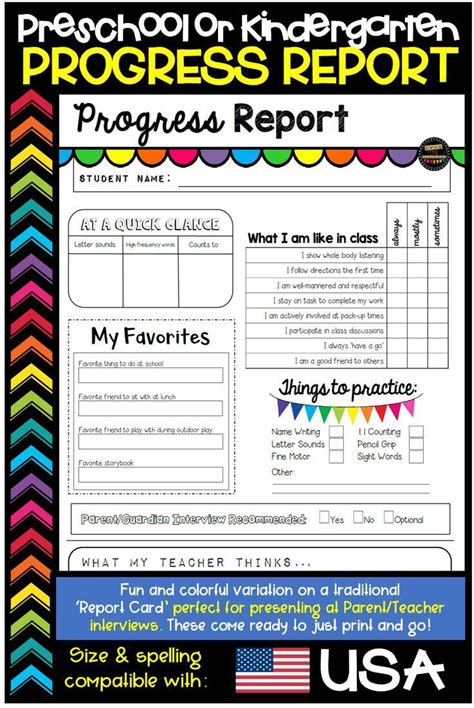 Toddler Report Card Comments