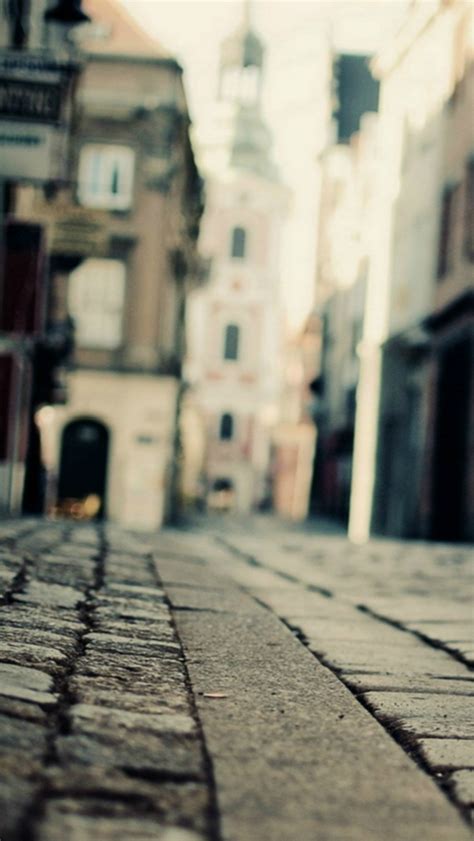 Vintage City Town Bokeh Street Architecture Iphone Wallpapers Free Download