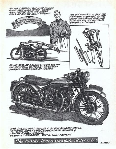 Vincent Hrd Vintage Motorcycles Vincent Motorcycle Motorcycle Artwork