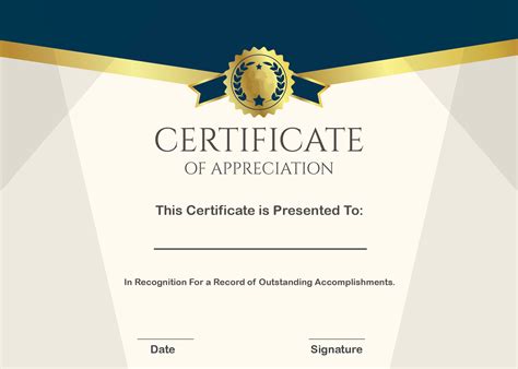 Free Sample Format Of Certificate Of Appreciation Template In Best