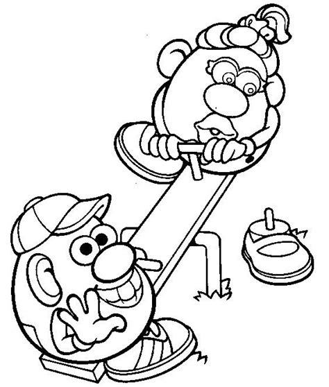 Mr Potato Head Seesaw Coloring Pictures