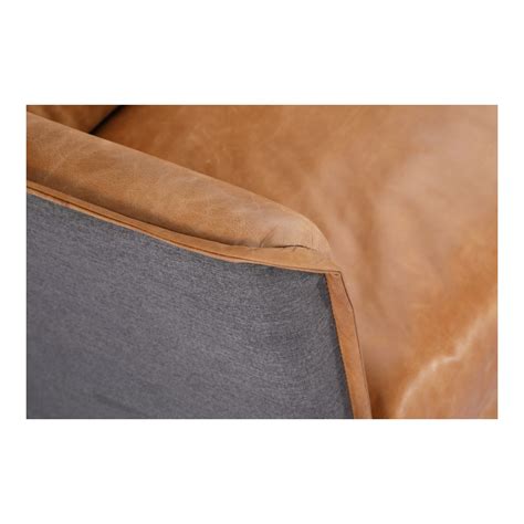 Moes Home Messina Leather Sofa Cognac Pk 1097 23