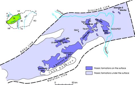 Pre Tertiary Geologic Map Of The Transdanubian Range Showing Extension