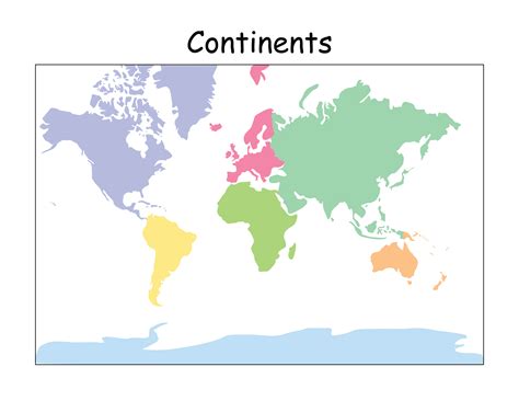 Printable Blank World Map Continents In 2021 World Map Continents
