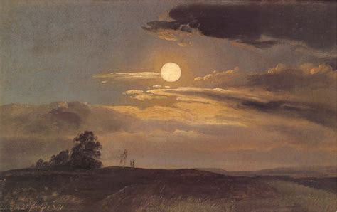Christian Friedrich Gille Famous Landscape Paintings Moonlight