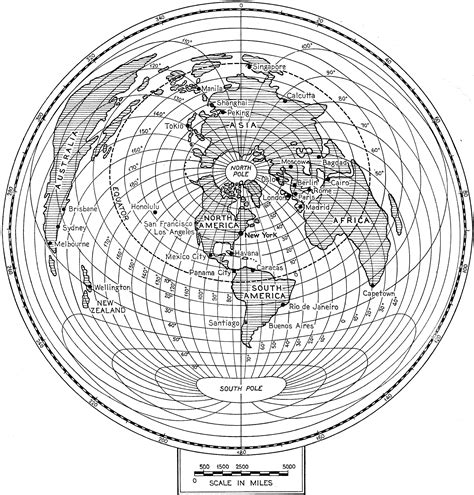 World Distance Chart No 1 And No 2 July And August 1934 Radio News And The