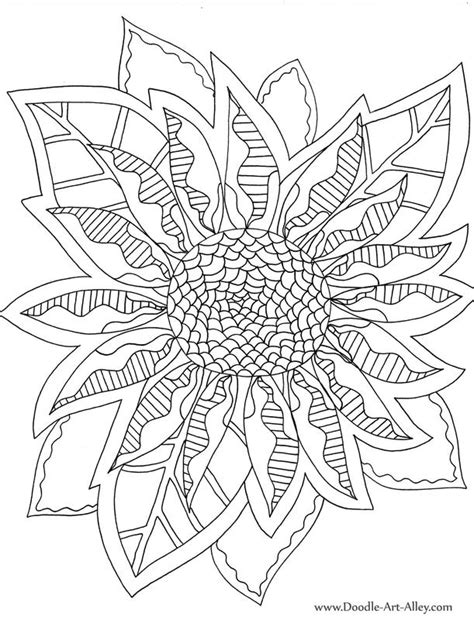 Gambar Flower Coloring Pages Doodle Art Alley Magical Flowers Book