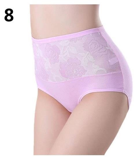 Buy Women High Waist Cotton Plus Size Briefs Healthy Sexy Panties