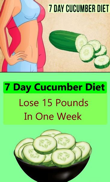 7 Day Cucumber Diet That Drops Pounds Very Fast Cucumber Diet Lose
