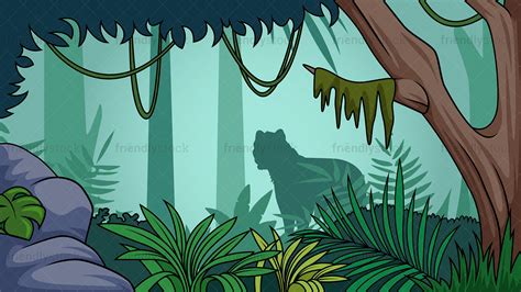 Tropical Jungle Background Cartoon Vector Clipart Friendlystock