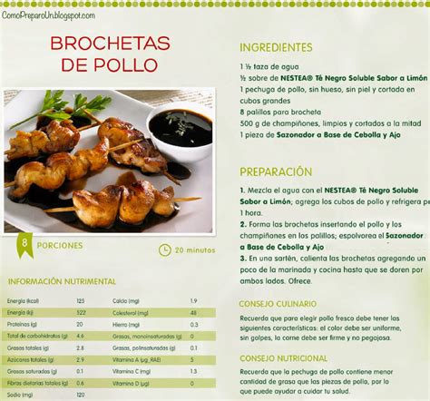 Encuentras recetas deliciosas y sanas. COMO PREPARAR BROCHETAS DE POLLO - Receta sencilla : COMO ...