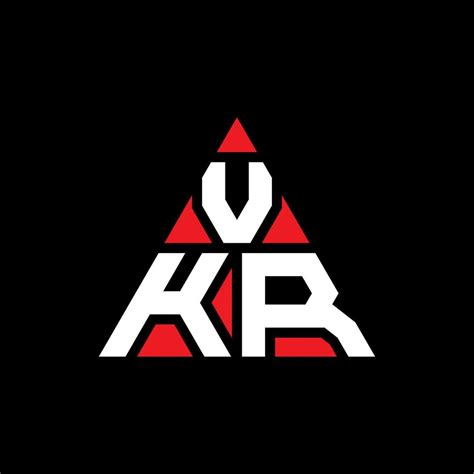 Vkr Triangle Letter Logo Design With Triangle Shape Vkr Triangle Logo