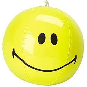Amazon One Inflatable Yellow Smile Smiley Face Beach Ball 16