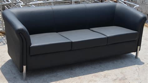 Black L Shape 3 Seater Office Columbia Sofa Rs 7000 Piece Hii Style