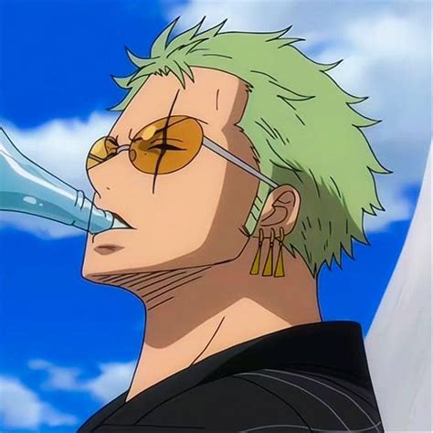 Click To See More Fun Icons ° Hot Anime Boy Drinking With Green Hair