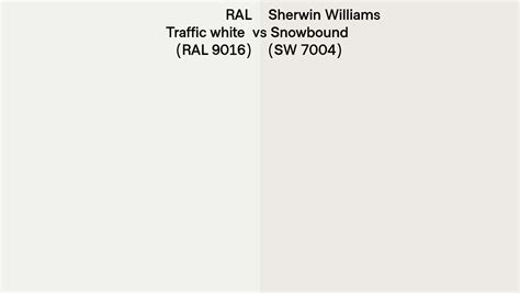 Ral Traffic White Ral Vs Sherwin Williams Snowbound Sw