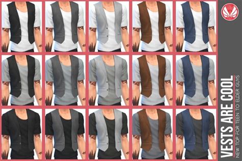 Simsational Designs Vests Are Cool • Sims 4 Downloads