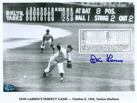 Don Larsen Autographed Photo Perfect Game