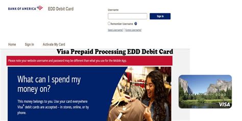 Visa Prepaid Processing Edd Debit Card Bank Of America Edd Login At Visaprepaidprocessing