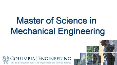 Master Of Science In Mechanical Engineering Youtube
