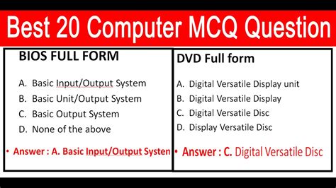 Best Computer Mcq Question Computer Fundamental Mcq Questions