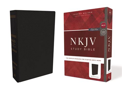 Nkjv Study Bible Premium Bonded Leather Black Red Letter Edition